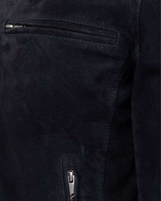 Cruyff القوات البحرية رجال جاكيت راكب الدراجة النارية من جلد الغزال Esteban Z02JN707 السترة