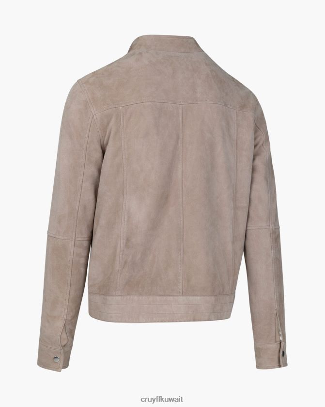 Cruyff كريم رجال جاكيت راكب الدراجة النارية من جلد الغزال Esteban Z02JN708 السترة