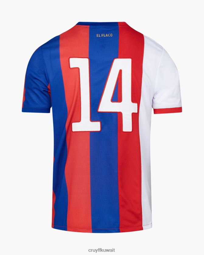 Cruyff X Blood In Blood Out أبيض / أحمر رجال 75 El Flaco قميص Z02JN616 تي شيرت