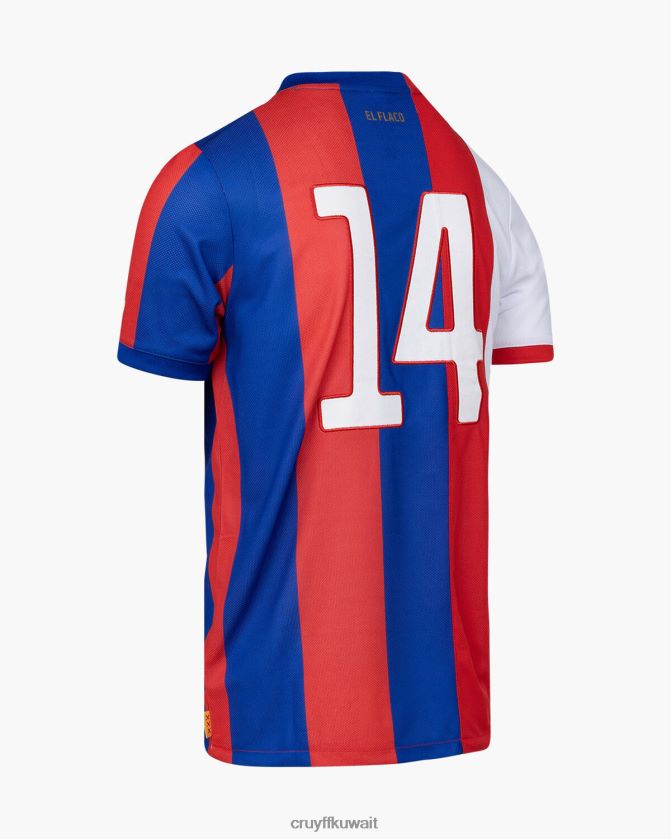 Cruyff X Blood In Blood Out أبيض / أحمر مبتدئ 75 El Flaco قميص Z02JN617 تي شيرت