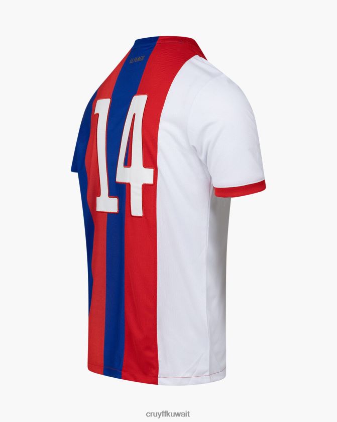 Cruyff X Blood In Blood Out أبيض / أحمر مبتدئ 75 El Flaco قميص Z02JN617 تي شيرت