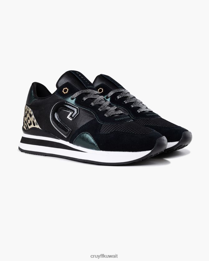 Cruyff أسود / أخضر نحيف باركرونر لوكس Z02JN1001 أحذية رياضية