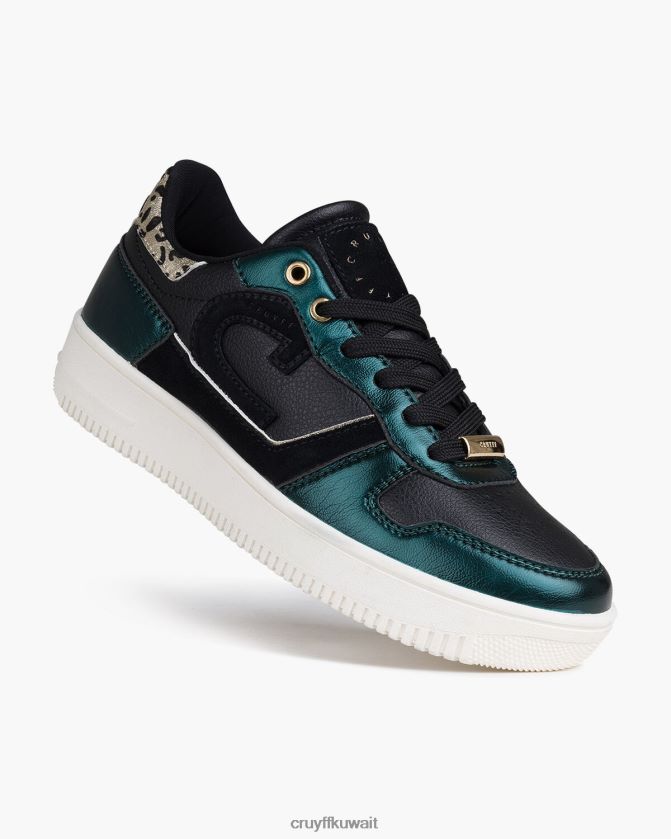 Cruyff أخضر / أسود نحيف كامبو منخفض لوكس Z02JN1003 أحذية رياضية
