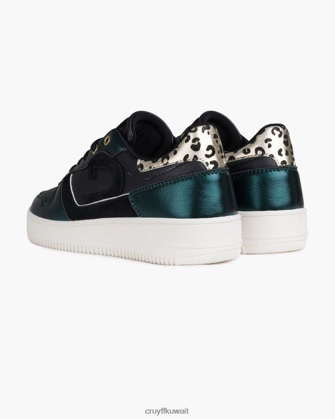 Cruyff أخضر / أسود نحيف كامبو منخفض لوكس Z02JN1003 أحذية رياضية