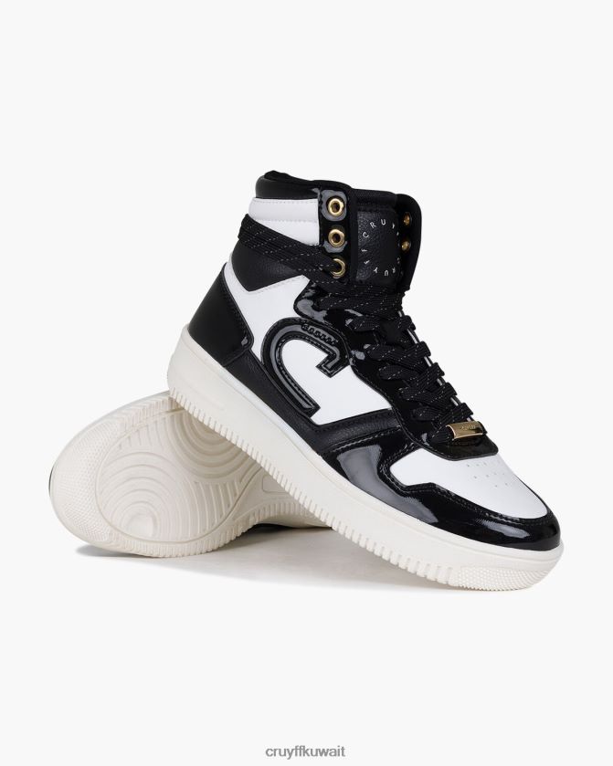 Cruyff أسود / أبيض نحيف كامبو عالية لوكس Z02JN1006 أحذية رياضية