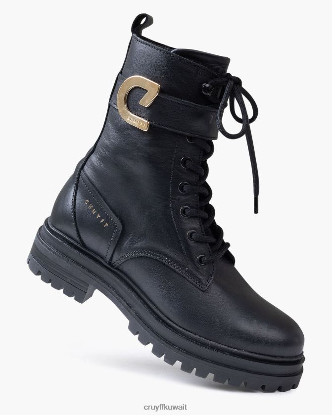 Cruyff أسود نحيف التمهيد الدانتيل الكوماندوز Z02JN1020 أحذية