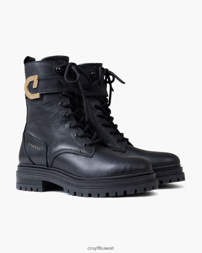 Cruyff أسود نحيف التمهيد الدانتيل الكوماندوز Z02JN1020 أحذية