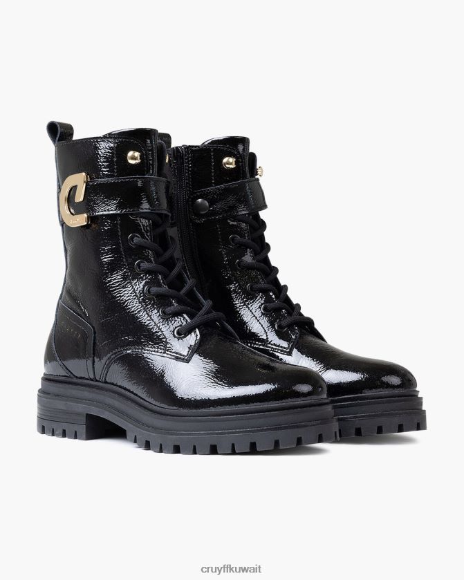 Cruyff أسود نحيف التمهيد الدانتيل الكوماندوز Z02JN1021 أحذية