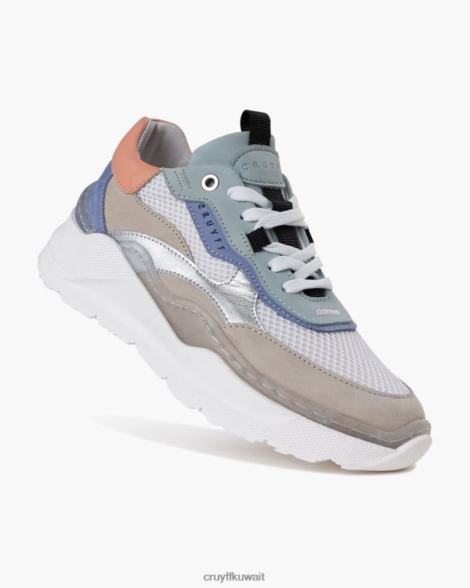Cruyff أبيض فضي نحيف روانا بولد Z02JN1053 أحذية رياضية