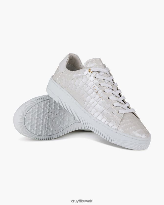 Cruyff كريم نحيف جلد التمساح جوان Z02JN1058 أحذية رياضية