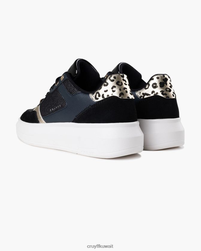 Cruyff أسود / أزرق نحيف سرعة المحكمة Z02JN1307 أحذية رياضية