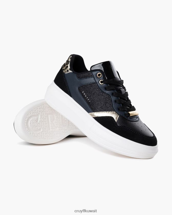 Cruyff أسود / أزرق نحيف سرعة المحكمة Z02JN1307 أحذية رياضية