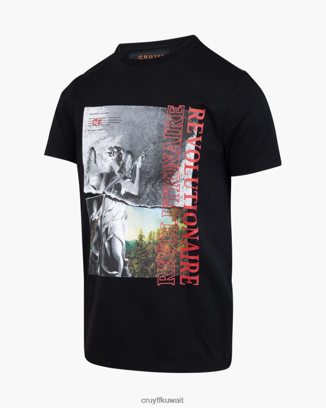 Cruyff أسود رجال انجيلس تي Z02JN1308 تي شيرت