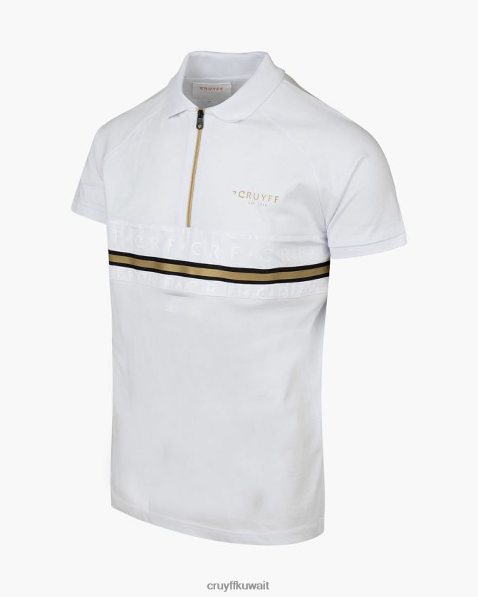 Cruyff ذهب ابيض رجال جيك بولو Z02JN24 تي شيرت