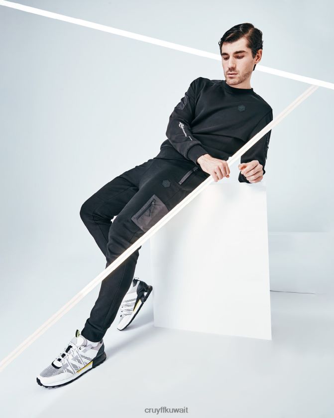 Cruyff أسود رجال بدلة الركض ايدن Z02JN28 بدلة