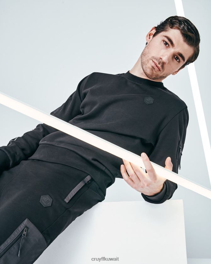 Cruyff أسود رجال بدلة الركض ايدن Z02JN28 بدلة