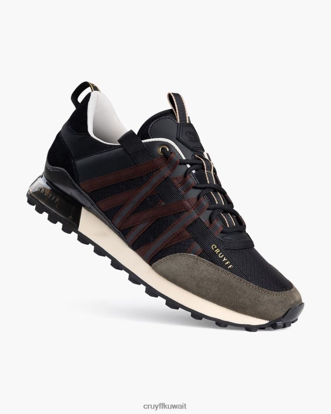 Cruyff أسود / أخضر نحيف الخوف Z02JN357 أحذية رياضية