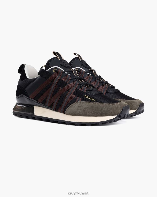 Cruyff أسود / أخضر نحيف الخوف Z02JN357 أحذية رياضية