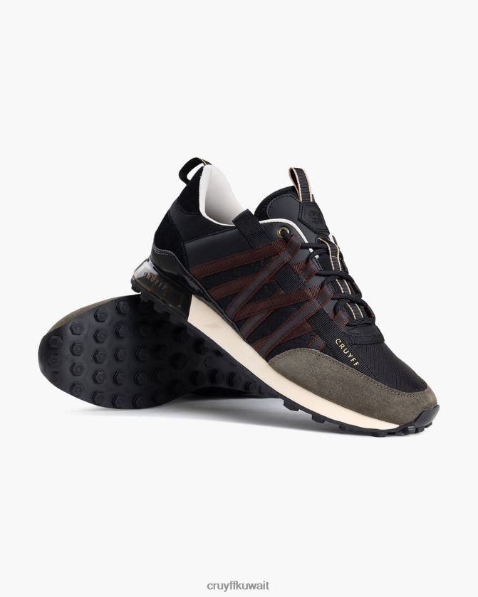 Cruyff أسود / أخضر نحيف الخوف Z02JN357 أحذية رياضية