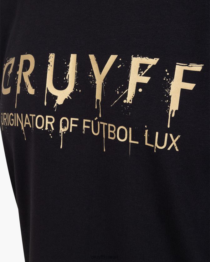 Cruyff أسود رجال الكتابة على الجدران المحملة Z02JN405 تي شيرت