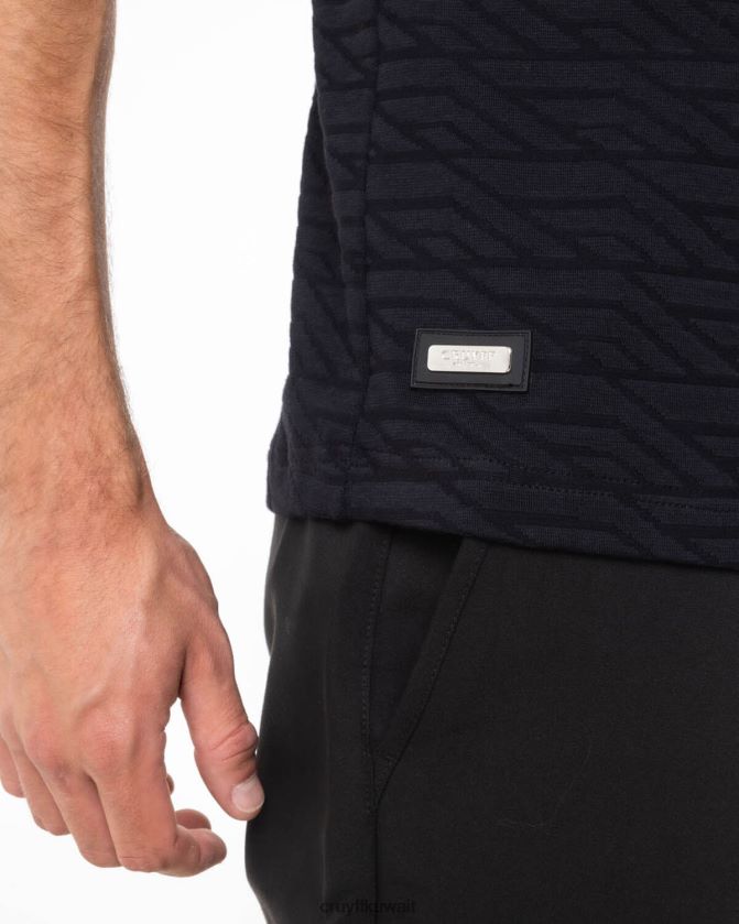 Cruyff أسود رجال كاسكو جاكار تي شيرت Z02JN503 تي شيرت