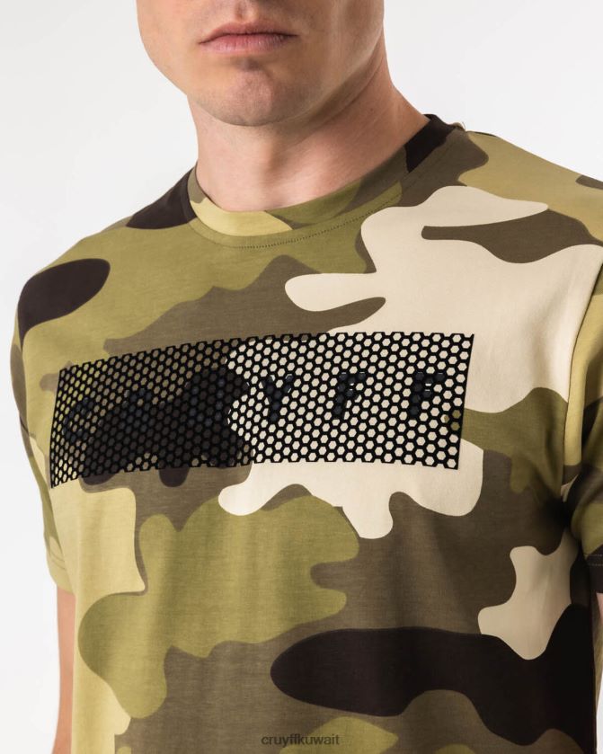 Cruyff الجيش الأخضر رجال كامو تي Z02JN602 تي شيرت