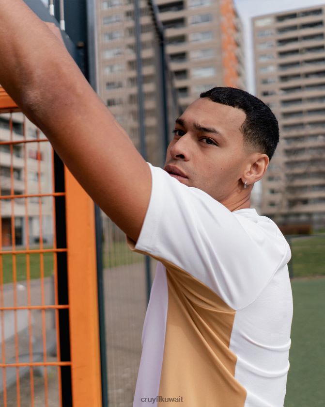 Cruyff ذهب ابيض رجال قميص بدور التكنولوجيا Z02JN630 تي شيرت