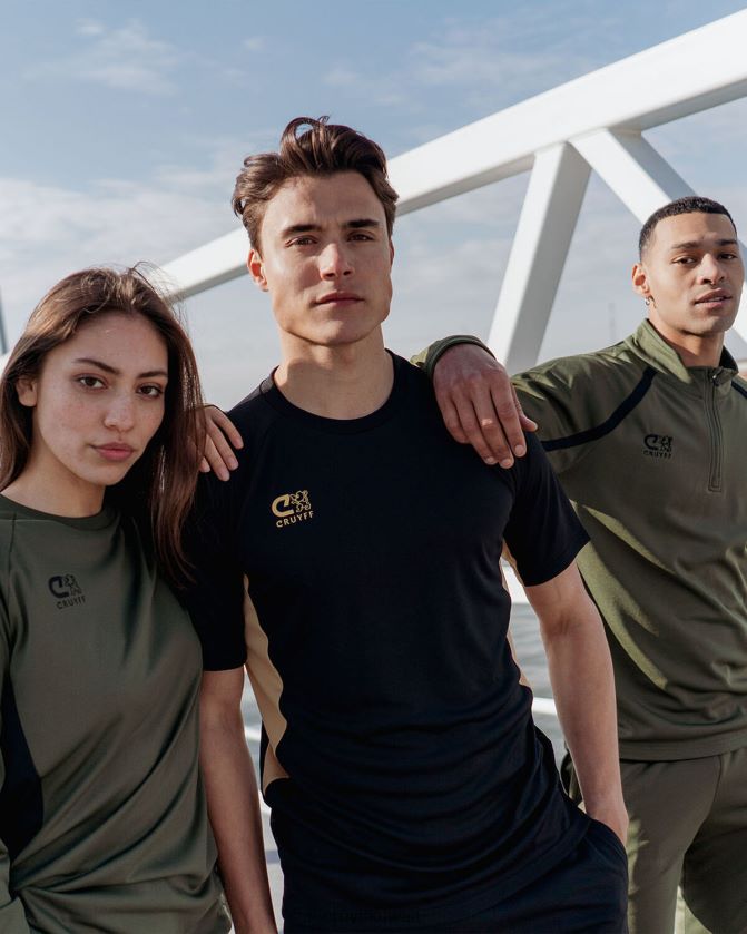 Cruyff الذهب الأسود رجال قميص بدور التكنولوجيا Z02JN634 تي شيرت