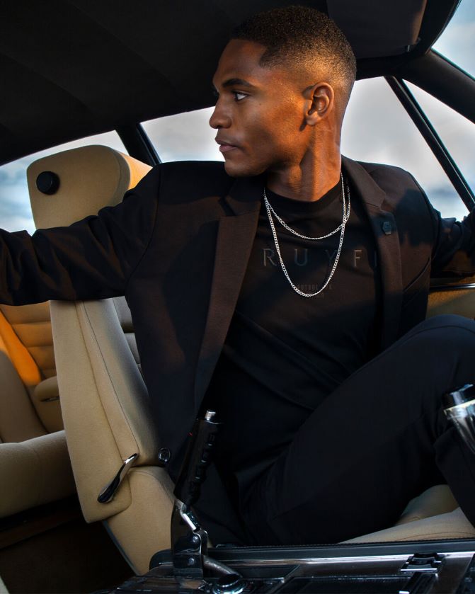 Cruyff أسود رجال جاكيت بليزر Z02JN769 سترة