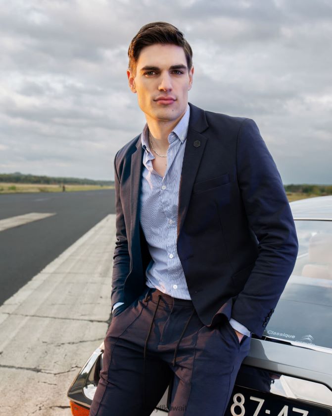 Cruyff القوات البحرية رجال جاكيت بليزر Z02JN770 سترة