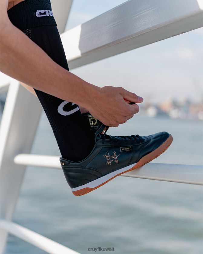 Cruyff الذهب الأسود رجال إعادة كرة الصالات Z02JN825 أحذية رياضية