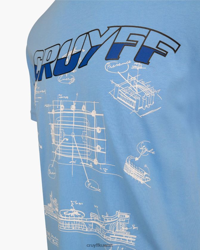 Cruyff أزرق رجال الهدف المحملة Z02JN885 تي شيرت