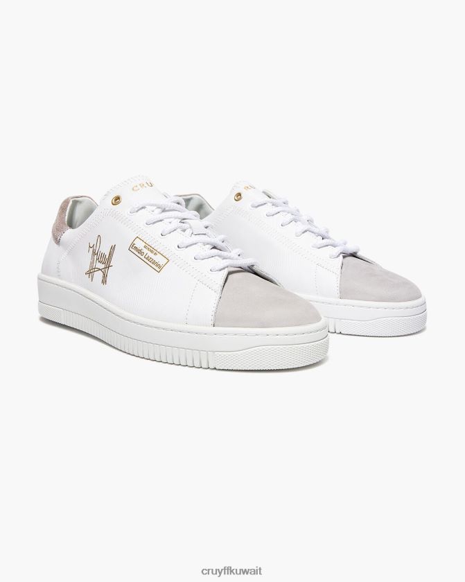 Cruyff أبيض أسود رجال النابا الناعم المصنوع من الليزر / النوبوك الناعم Z02JN909 أحذية رياضية