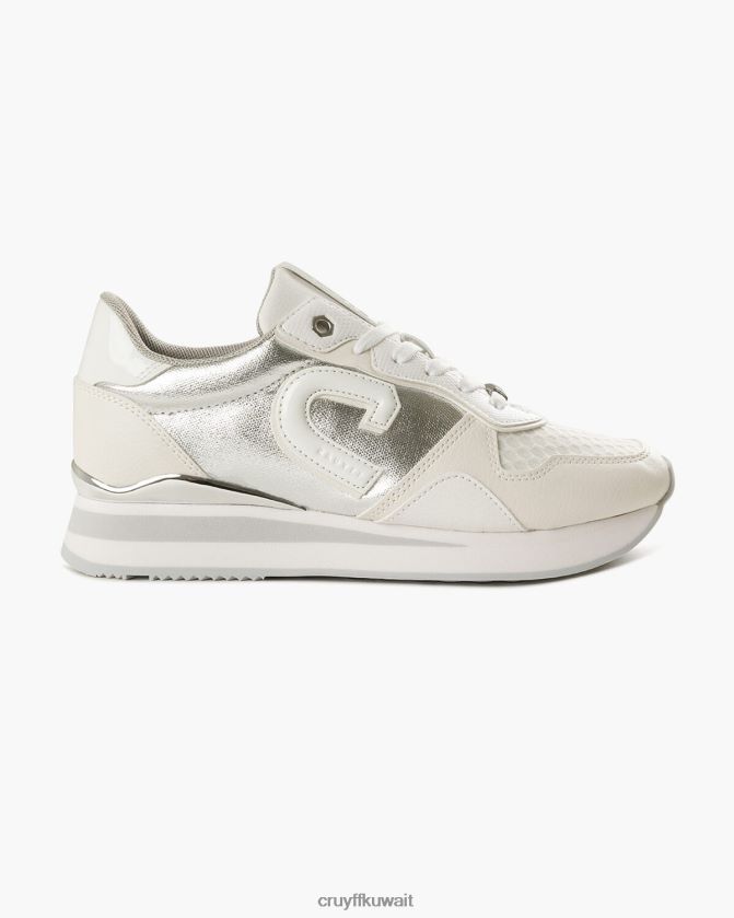 Cruyff أبيض فضي نحيف باركرونر لوكس Z02JN975 أحذية رياضية