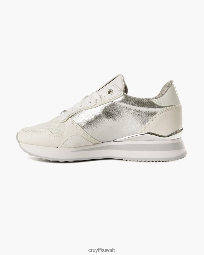 Cruyff أبيض فضي نحيف باركرونر لوكس Z02JN975 أحذية رياضية