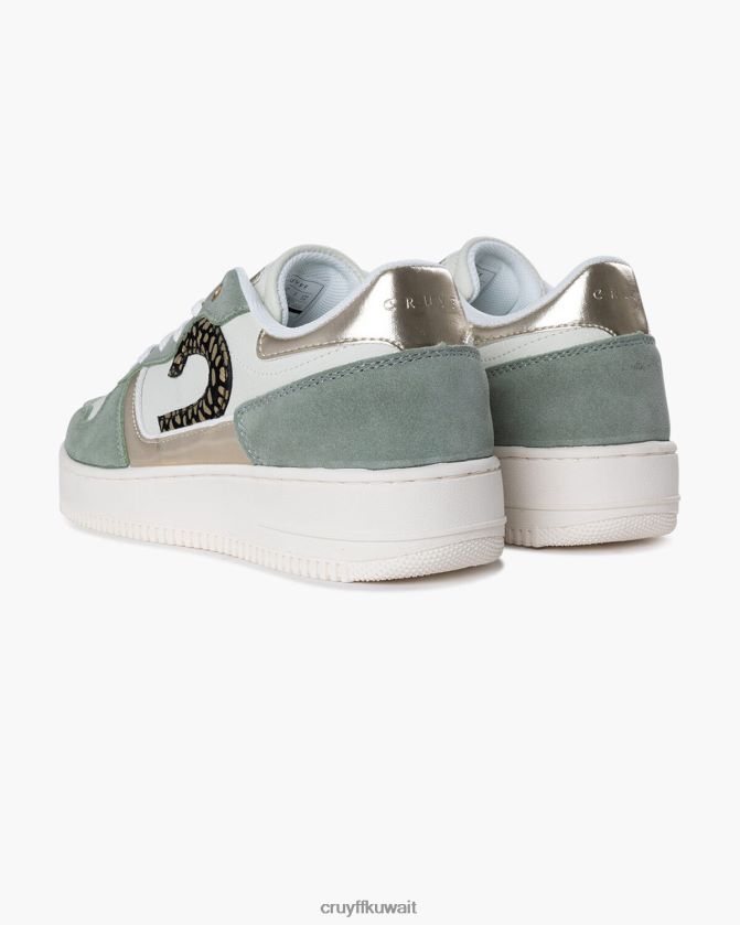 Cruyff أخضر / أبيض نحيف كامبو منخفض لوكس Z02JN977 أحذية رياضية