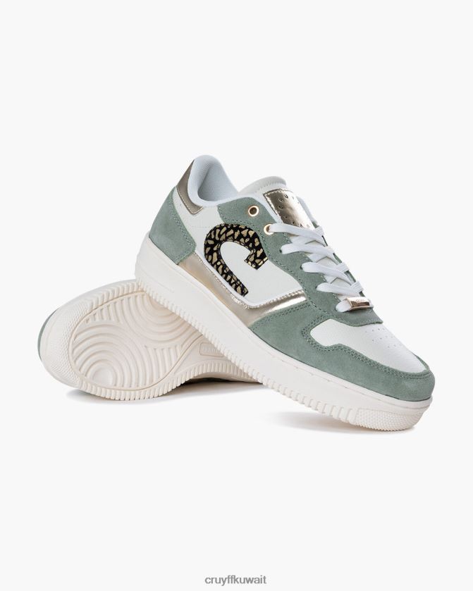 Cruyff أخضر / أبيض نحيف كامبو منخفض لوكس Z02JN977 أحذية رياضية