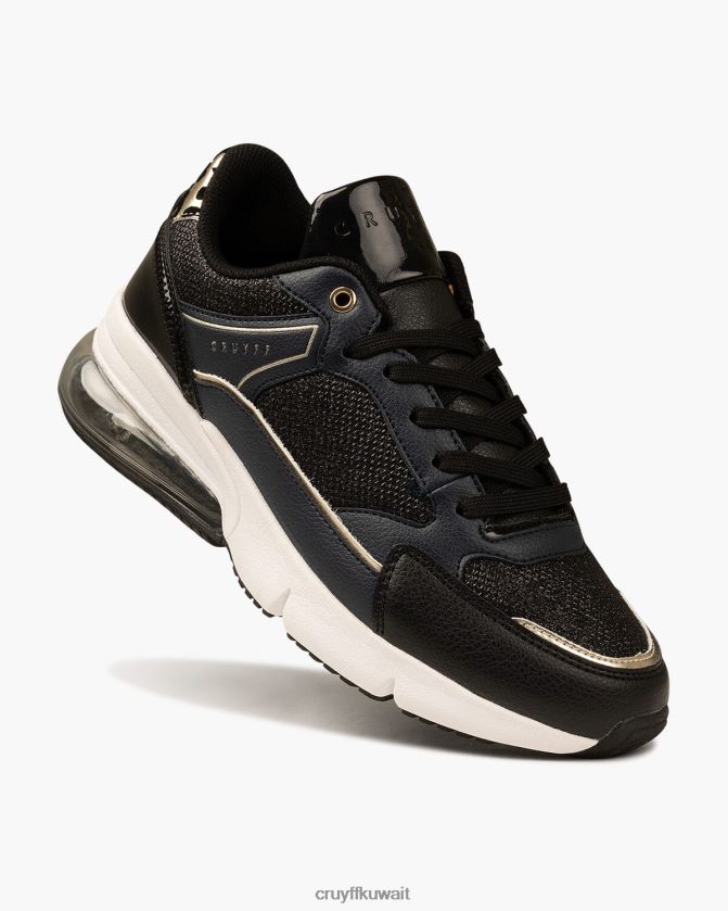 Cruyff أسود / أزرق نحيف الماس Z02JN994 أحذية رياضية