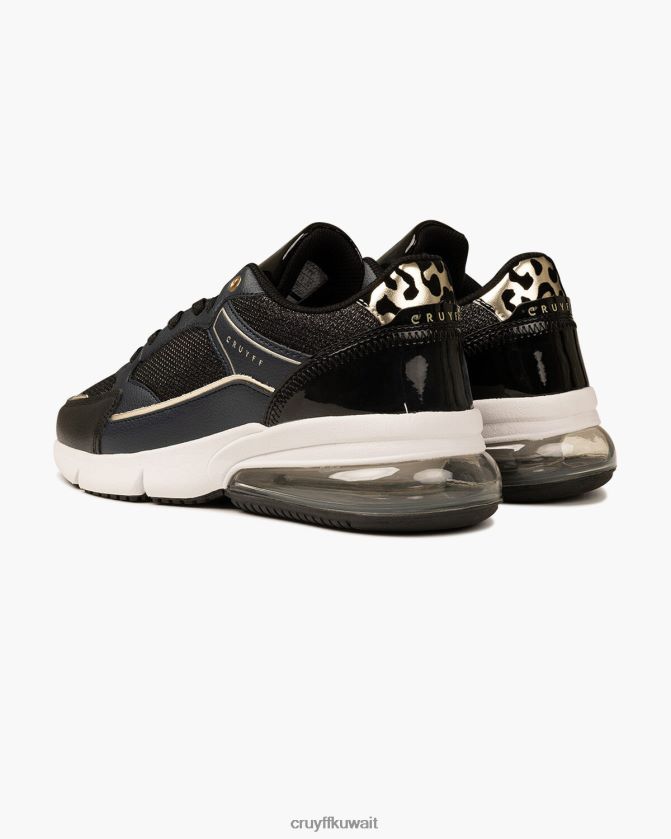 Cruyff أسود / أزرق نحيف الماس Z02JN994 أحذية رياضية