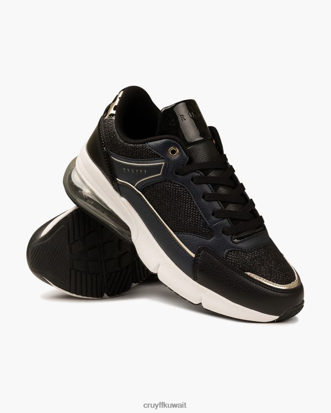 Cruyff أسود / أزرق نحيف الماس Z02JN994 أحذية رياضية