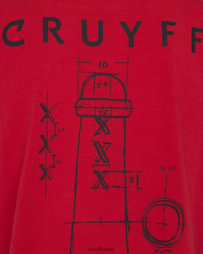 Cruyff أحمر رجال سيتي باك تي ams Z02JN641 تي شيرت
