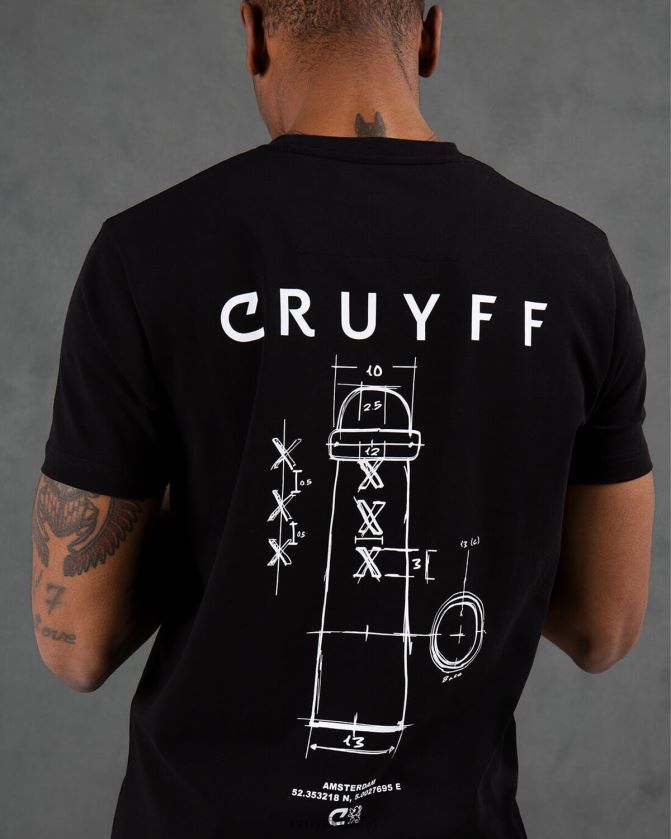 Cruyff أسود رجال سيتي باك تي ams Z02JN642 تي شيرت
