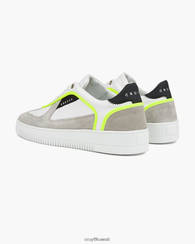 Cruyff أبيض رجال cristallo-nappa / sciarada الجلد المدبوغ Z02JN919 أحذية رياضية