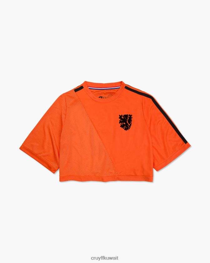 Cruyff البرتقالي نحيف اليورو croptop Z02JN845 تي شيرت