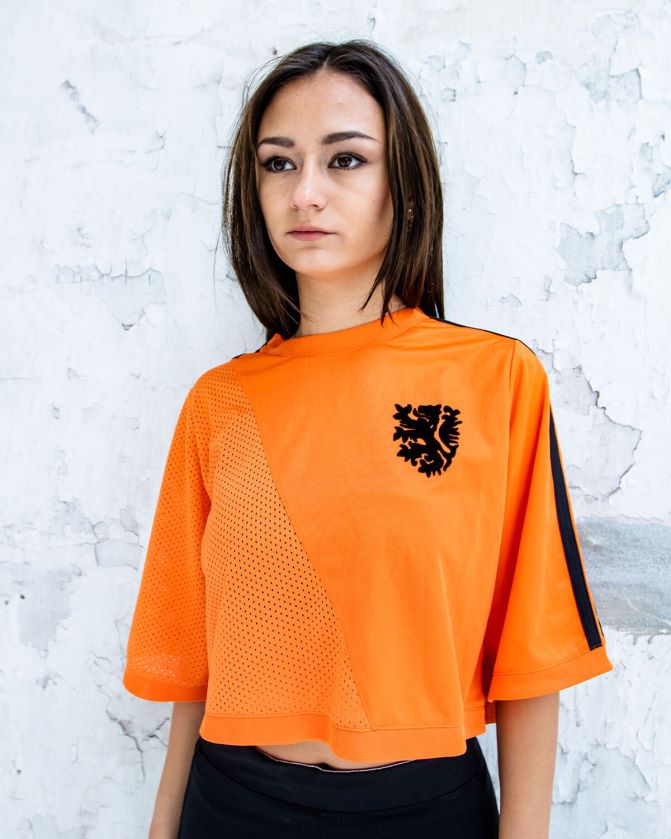 Cruyff البرتقالي نحيف اليورو croptop Z02JN845 تي شيرت