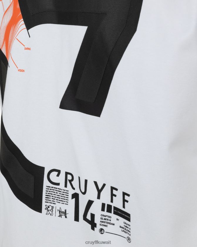 Cruyff أبيض رجال آلان ss نقطة الإنطلاق Z02JN122 تي شيرت
